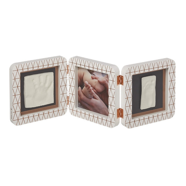 Baby Art My Baby Touch Rounded Double Frame - Copper / White