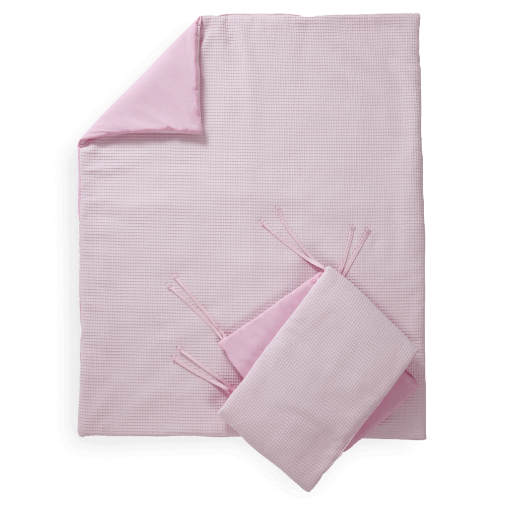 Clair de Lune Waffle Cot Cot Bed Quilt Bumper Bedding Set