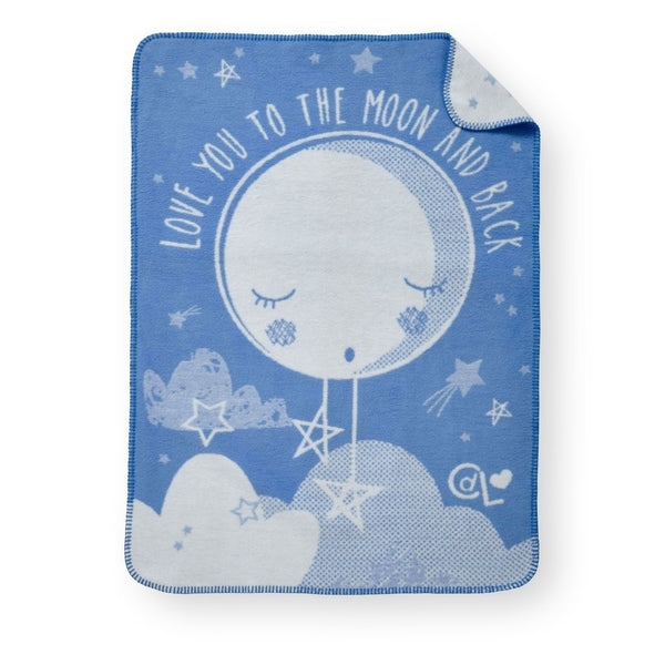 Clair de Lune Over The Moon Fleece Blanket