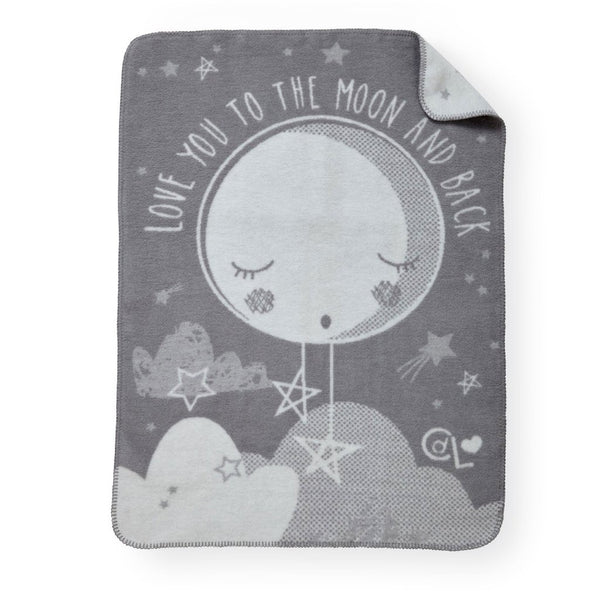 Clair de Lune Over The Moon Fleece Blanket