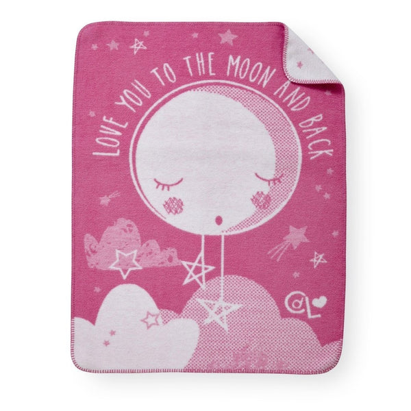 Clair de Lune Over The Moon Fleece Blanket