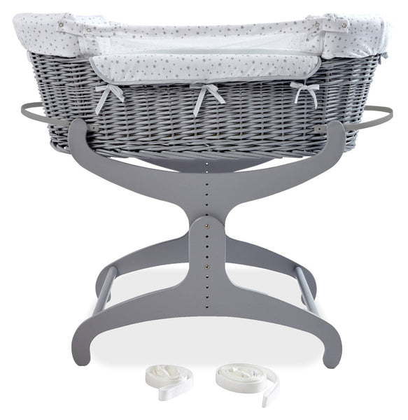 Clair de Lune Stars & Stripes Bedside Crib