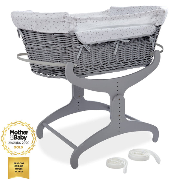Clair de Lune Stars & Stripes Bedside Crib
