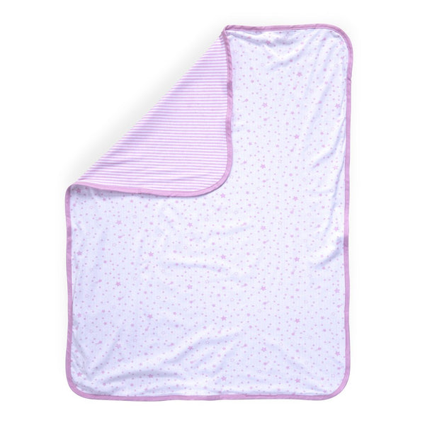 Clair De Lune Stars & Stripes Reversible Cotton Pram Blanket