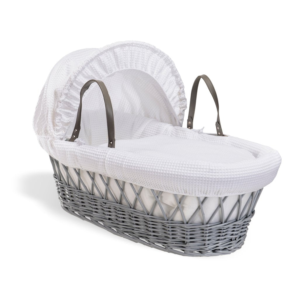 Clair de lune grey wicker moses basket outlet