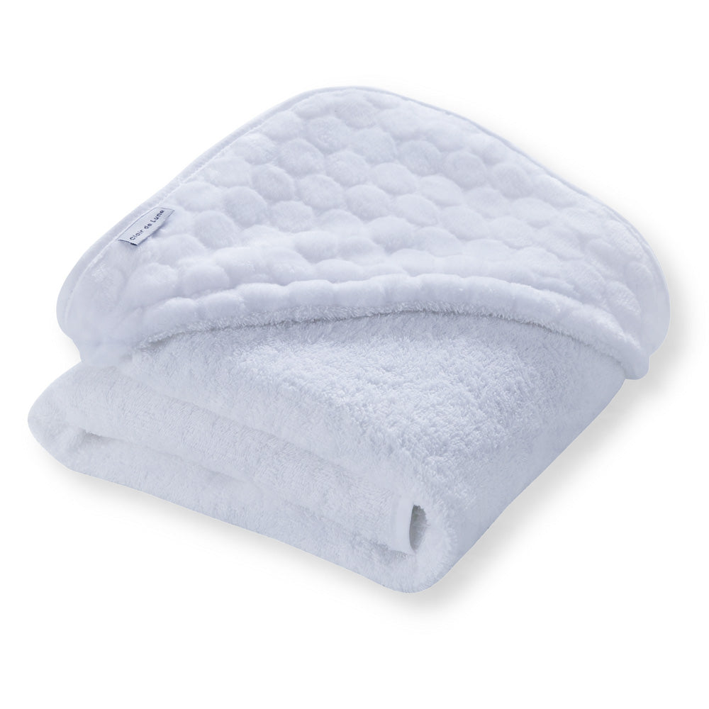 Clair de Lune Marshmallow Hooded Towel DeWaldens Pram Centre