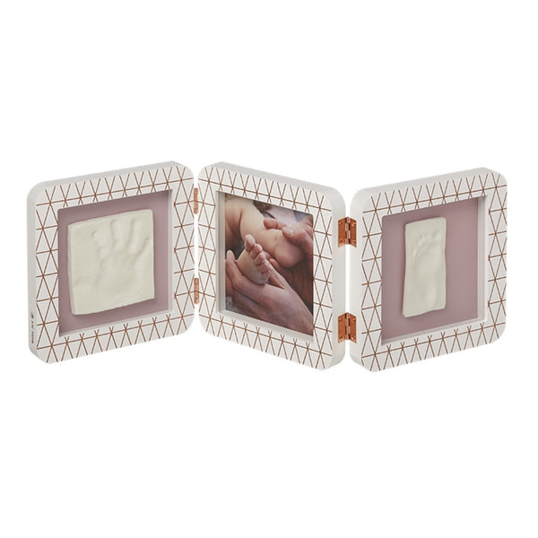 Baby Art My Baby Touch Rounded Double Frame - Copper / White