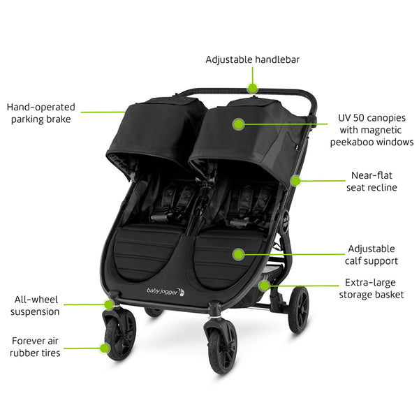 Baby Jogger City Mini GT2 Double Stroller Carbon
