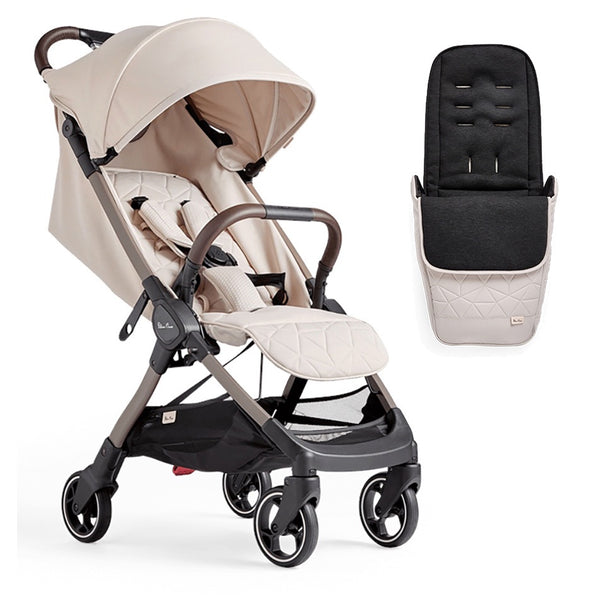 Silver Cross Clic Stroller with Footmuff 2023 - Almond