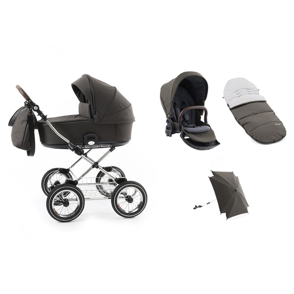 Babystyle Prestige Pram Bundle - Classic Chrome Chassis