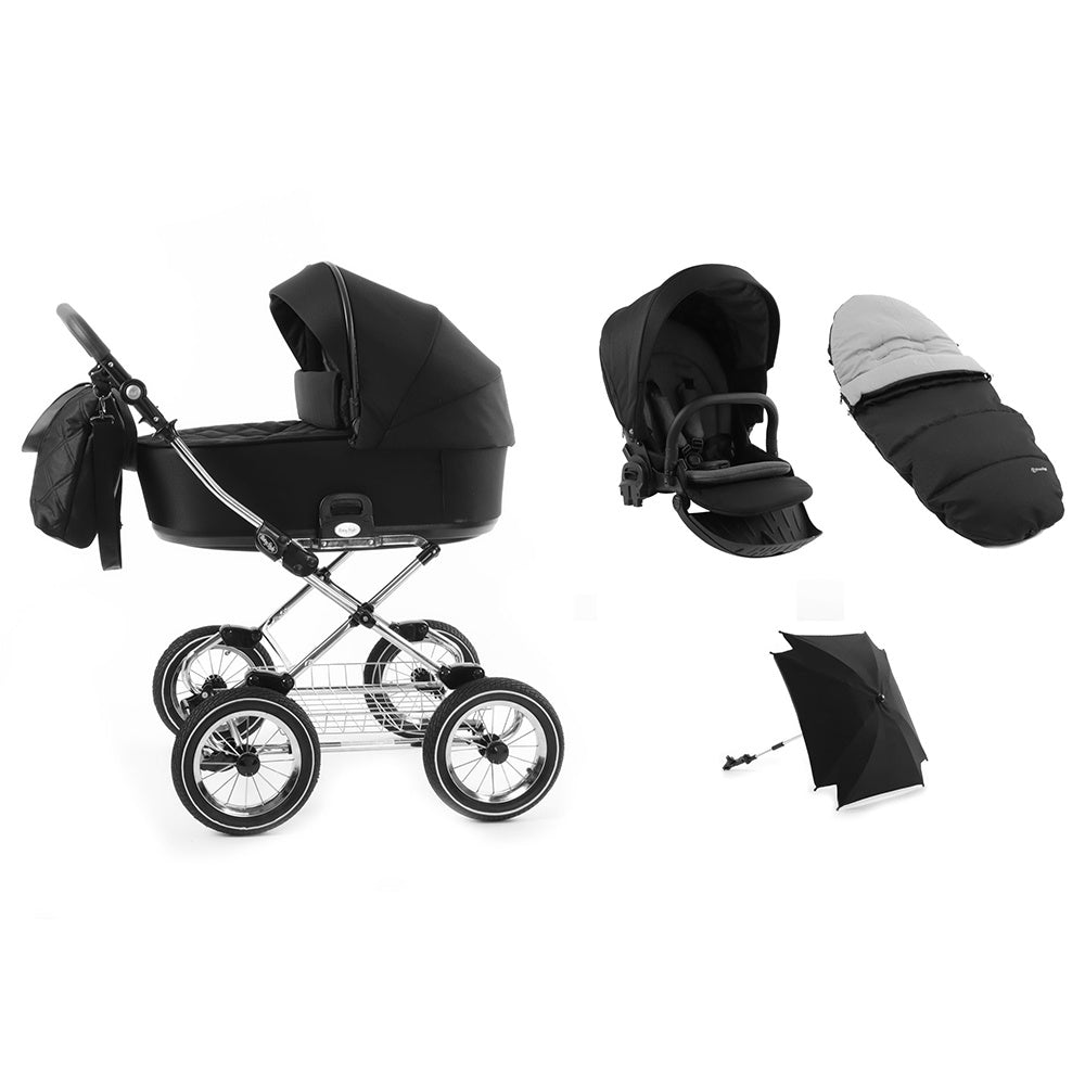 Babystyle Prestige Pram Bundle - Classic Chrome Chassis – DeWaldens ...