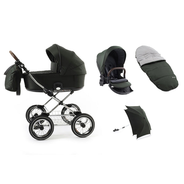 Babystyle Prestige Pram Bundle - Classic Chrome Chassis