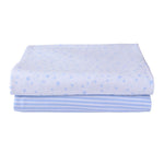 Clair de Lune Stars & Stripes 2 Pack Fitted Sheets - Pram / Crib